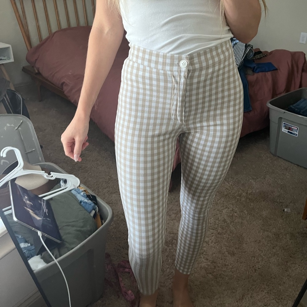 SOLD ON CROSSPOST Urban Outfitters gingham pull on pants - Picture 2 of 9